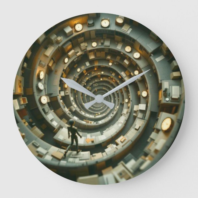 Descenso de Cubículo del Reloj de Pared de Plazos (Anverso)