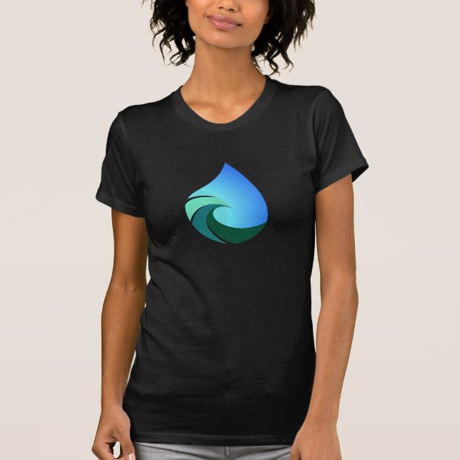Descenso del agua de la onda esta camiseta salada (Anverso)