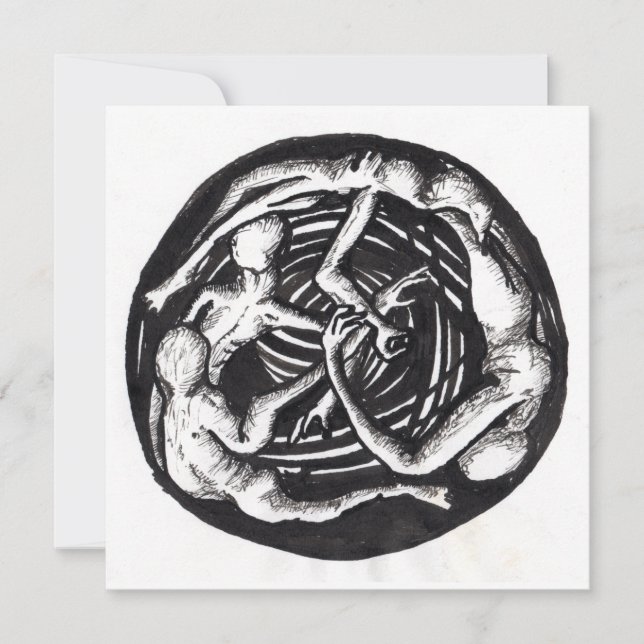 Descenso en espiral, tarjeta plana (Anverso)