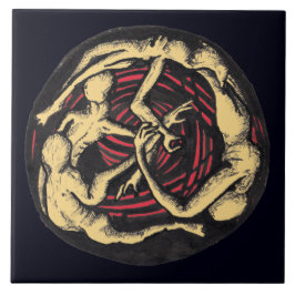 Descenso en espiral (versión coloreada) Baldosa