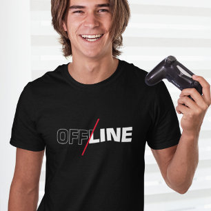 Desconectado Camiseta de humor geek