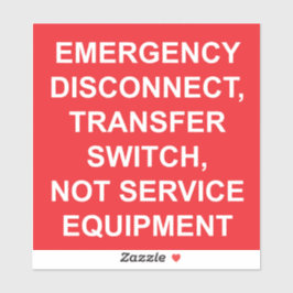 Desconexión de emergencia, etiqueta del interrupto