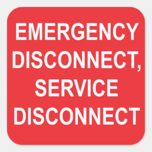 Desconexión de emergencia, etiquetas de desconexió