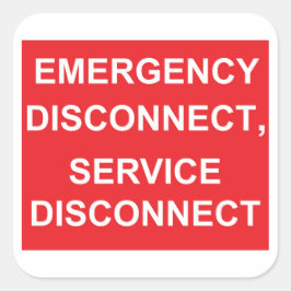 Desconexión de emergencia, Pegatinas de desconexió