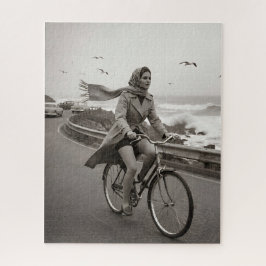 Descripción de rompecabezas vintage monocromo