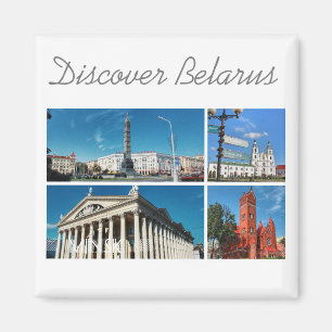 Descubre el imán de arquitectura de Minsk en Bielo