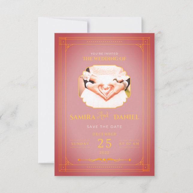 Descubre la tarjeta de invitación de boda perfecta (Anverso)