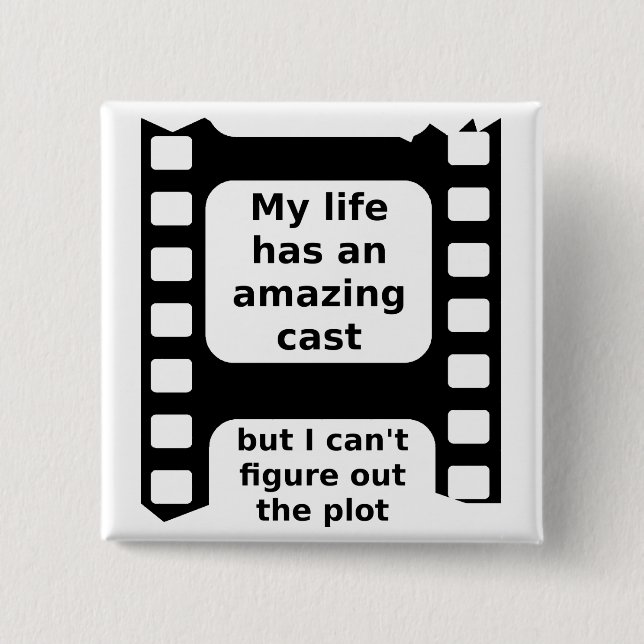 Descubre La Trama Botón Divertido Insignia (Anverso)