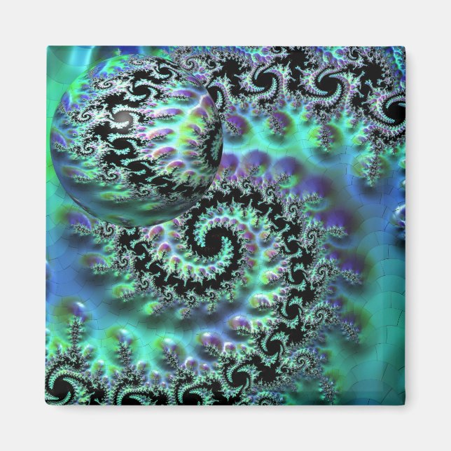 Descubrimiento de Mandelbrot con imán de Esfera (Frente)