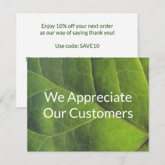 Descuento de Agradecimiento al Cliente y Promoción
