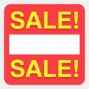 Descuento de venta en blanco o pegatinas de precio