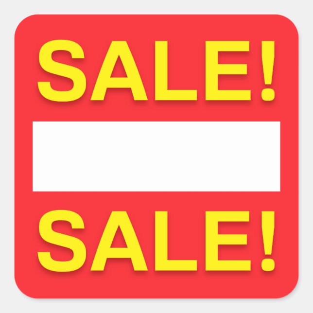 Descuento de venta en blanco o pegatinas de precio (Anverso)