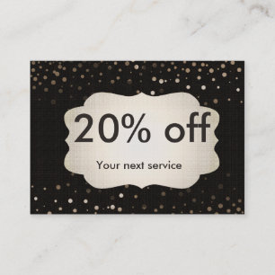 Descuento personalizado Regalo Confetti Gold Coupo