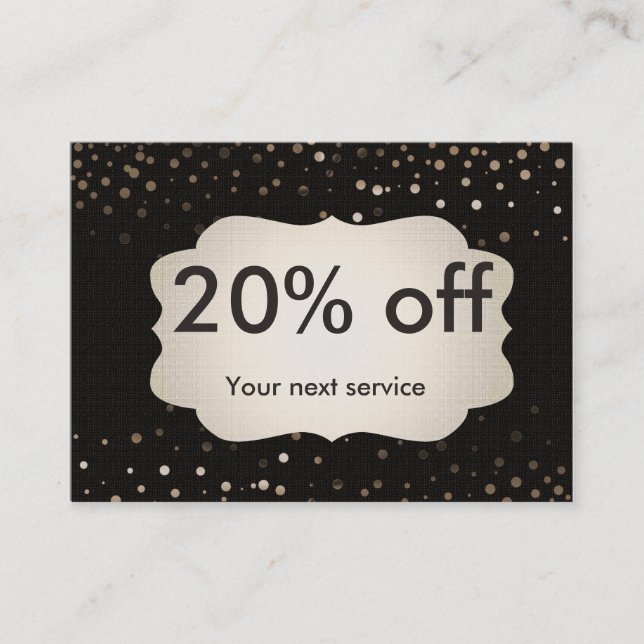 Descuento personalizado Regalo Confetti Gold Coupo (Anverso)