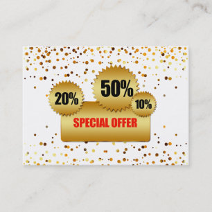 Descuento personalizado Regalo Confetti Gold Coupo