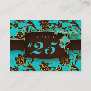 Descuentos BB floral $25 del oro del balneario de la tarjeta