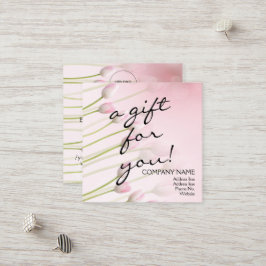 Descuentos Código QR de Tulipán Rosado Gracias Tarjeta de Des