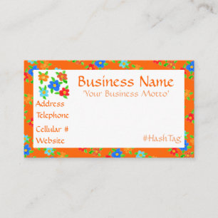 Descuentos Colorida tarjeta de presentación de diseño florido