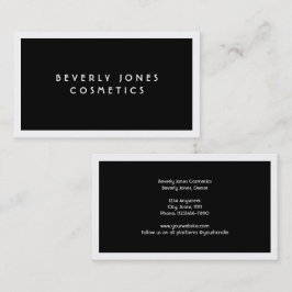 Descuentos Elegante negro con tarjeta de visita de borde blan