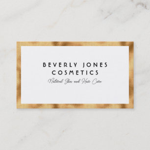 Descuentos Elegante tarjeta de visita blanca con Relieve meta