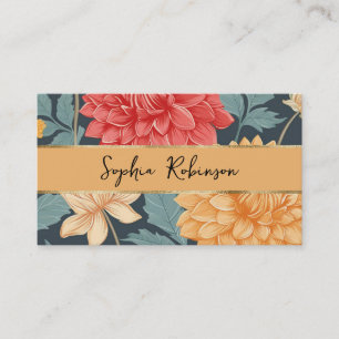 Descuentos Elegante tarjeta de visita Dahlia Flowers