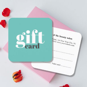 Descuentos Elegante y simple tarjeta de regalo azul blanco