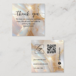 Descuentos Inserto de tarjeta de agradecimiento de piedra de 