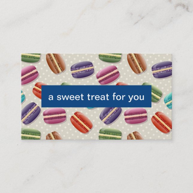 Descuentos Macarons | Tarjeta de regalo | Tarjeta de recomend (Anverso)