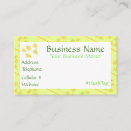 Descuentos Pequeña tarjeta de visita florida amarilla