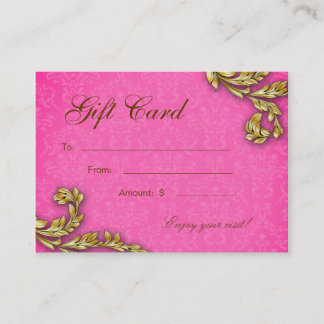 Descuentos Rosa elegante de la hoja de oro de la tarjeta de