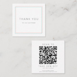Descuentos Tarjeta de agradecimiento de código QR comercial c