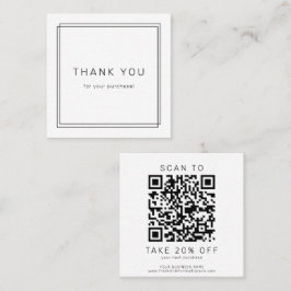 Descuentos Tarjeta de agradecimiento de código QR de negocio 