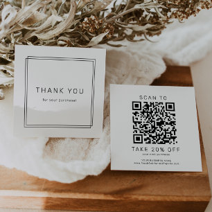 Descuentos Tarjeta de agradecimiento de código QR de negocio