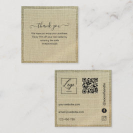 Descuentos Tarjeta de agradecimiento de inserción de pedido d