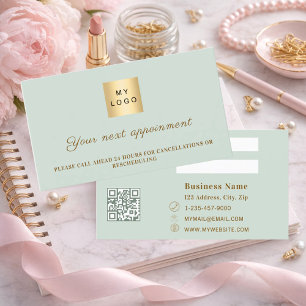 Descuentos Tarjeta de cita con logotipo empresarial QR de col
