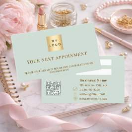 Descuentos Tarjeta de cita con logotipo empresarial QR en ver