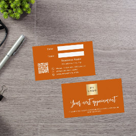Descuentos Tarjeta de cita del logotipo de negocios del naran