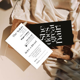 Descuentos Tarjeta De Negocios Vintage Moderna De Cabello Bla