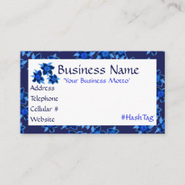 Descuentos Tarjeta de presentación de Diseñador de flores azu