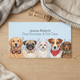 Descuentos Tarjeta de Presentación Floral de Peluquería Canin