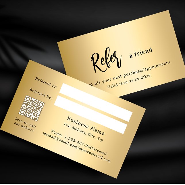 Descuentos Tarjeta de referencia de código qr Gold (Subido por el creador)