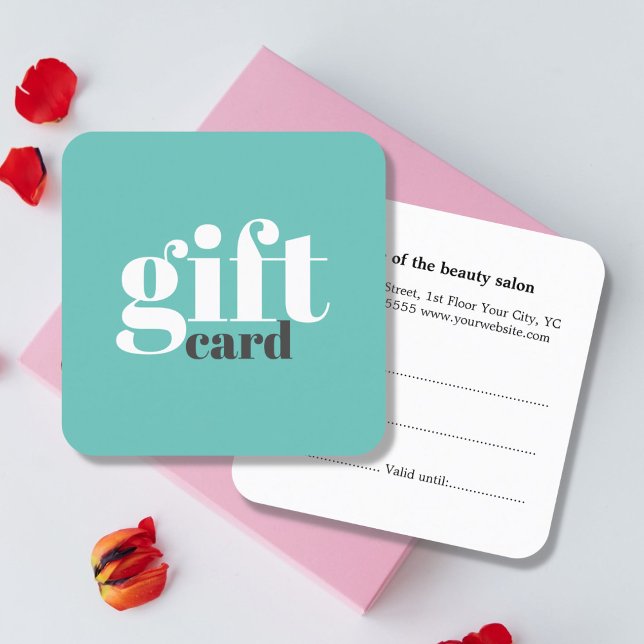 Descuentos Tarjeta de regalo azul blanca simple y elegante (Subido por el creador)