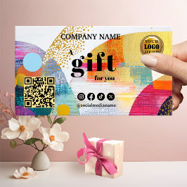 Descuentos Tarjeta de regalo de arte abstracto de color moder