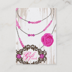 Descuentos Tarjeta de regalo de joyería Rosa collar diamantes