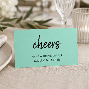 Descuentos Vale de bebida Tarjeta de token de fiesta verde
