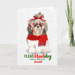 desde el perro Shih Tzu pelo corto Navidad