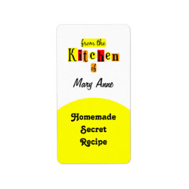 Desde la Cocina de Etiquetas Personalizadas Retro