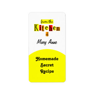 Desde la Cocina de Etiquetas Personalizadas Retro 