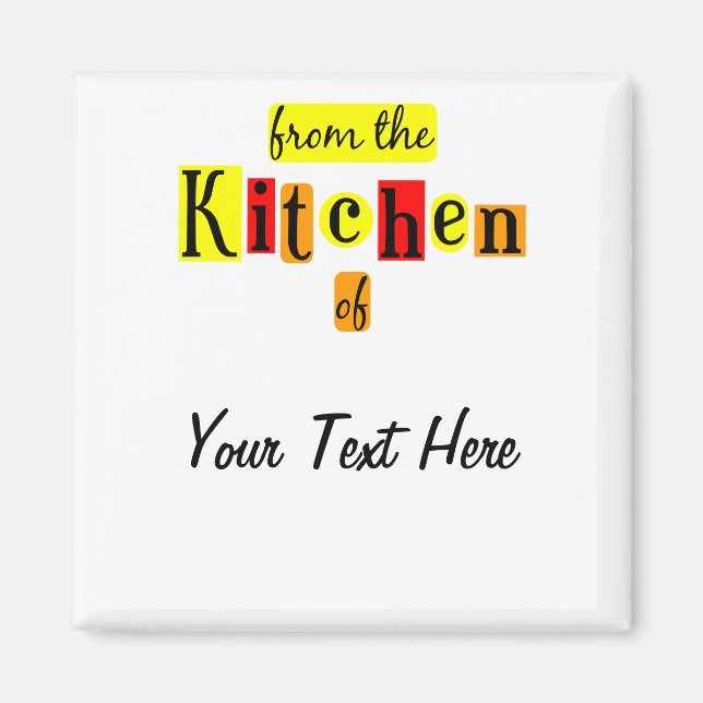 Desde la Cocina de Imán de Nevera Personalizado Re (Frente)