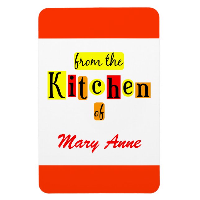 Desde la Cocina de Imán de Nevera Retro Rojo Perso (Vertical)